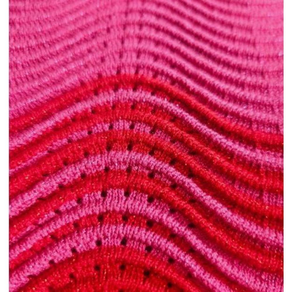 Torn By Ronny Kobo Hope Knit Dress Pink Red Metallic Halterneck L NWOT - Picture 3 of 6